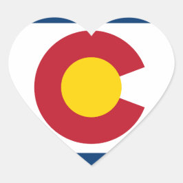 Pegatina En Forma De Corazón ¡Feliz Día de Colorado!