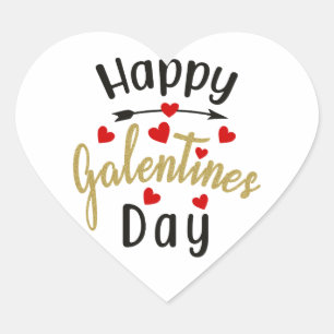 Pegatina En Forma De Corazón Feliz Día de Galentines Valentines Amores Amistade