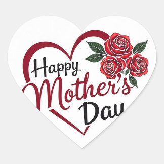 Pegatina En Forma De Corazón Feliz Día de la Madre
