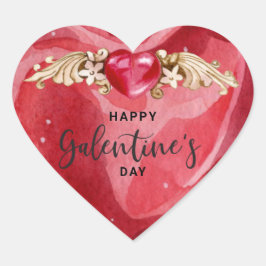 Pegatina En Forma De Corazón Feliz Día de las Galentinas