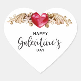 Pegatina En Forma De Corazón Feliz Día de las Galentinas