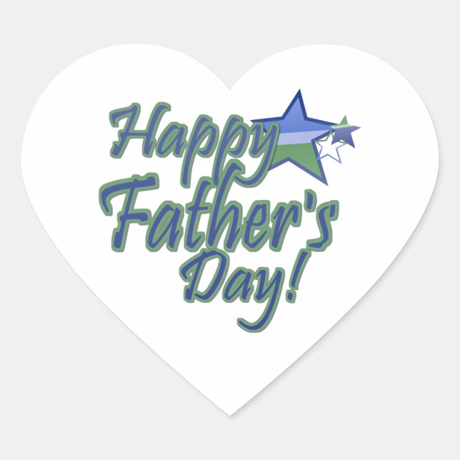 Pegatina En Forma De Corazón feliz día de los padres (Anverso)