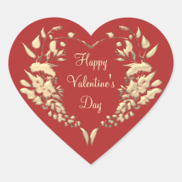 Pegatina En Forma De Corazón Feliz Día de San Valentín