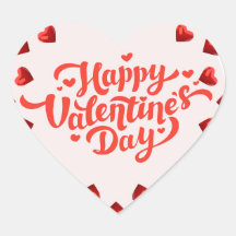 Feliz Día de San Valentín Sticker – Corazón Adorab