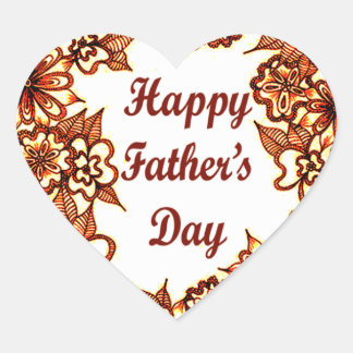 Pegatina En Forma De Corazón Feliz Día del Padre 5