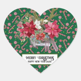 Pegatina En Forma De Corazón ¡Feliz Navidad!