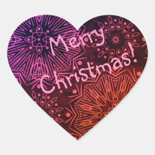 Pegatina En Forma De Corazón ¡Feliz Navidad!