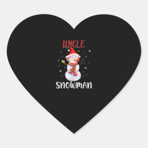 Pegatina En Forma De Corazón Feliz Navidad 2020 Tío Snowman En Máscara Pajama