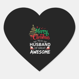 Pegatina En Forma De Corazón Feliz Navidad a un esposo maravilloso