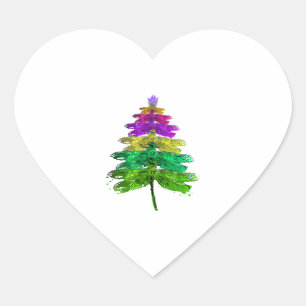 Pegatina En Forma De Corazón Feliz Navidad Dragonfly Árbol de Navidad T Camisa