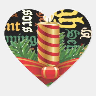 Pegatina En Forma De Corazón Feliz Navidad y mejor noche
