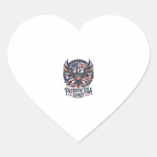 Pegatina En Forma De Corazón Fénix Patriótico Híbrido Patriota Animal Híbrido P