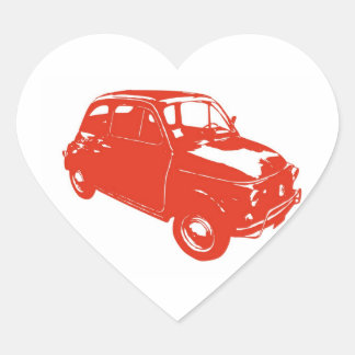 Pegatina En Forma De Corazón Fiat 500