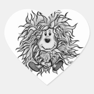 Pegatina En Forma De Corazón Fidel El Pequeño Goblin Forestal