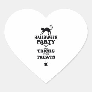 Pegatina En Forma De Corazón Fiesta de Halloween no trata sólo trucos camisas g