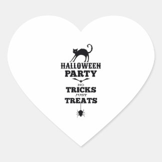 Pegatina En Forma De Corazón Fiesta de Halloween no trata sólo trucos camisas g