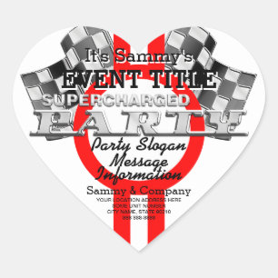 Pegatina En Forma De Corazón Fiesta de rendimiento con sobrecarga personalizada