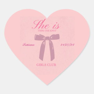 Pegatina En Forma De Corazón fiesta de soltera coqueta simple clásica