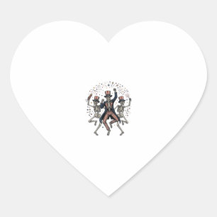 Pegatina En Forma De Corazón Fiesta Patriótica de Perros Como Si Fuera 1776 Vin