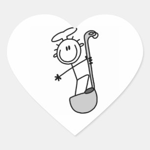 Pegatina En Forma De Corazón Figura de Palotes Chef con Cucharón