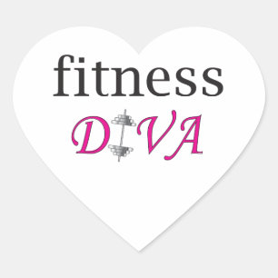 Pegatina En Forma De Corazón Fitness Diva