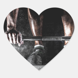 Pegatina En Forma De Corazón Fitness Weightrising Gym