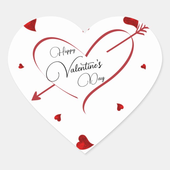 Pegatina En Forma De Corazón Flecha (Anverso)