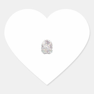 Pegatina En Forma De Corazón Flor Celestial Unicornio Unicornio Tipografía Prem
