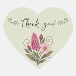 Pegatina En Forma De Corazón Floral Notes & Daily Planning-florist