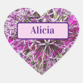 Pegatina En Forma De Corazón Flores de alio y verano personalizadas