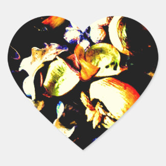 Pegatina En Forma De Corazón Flores de época