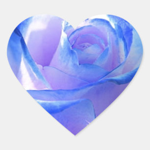 Pegatina En Forma De Corazón flores enredaderas pétalo rosa flores flor azul am
