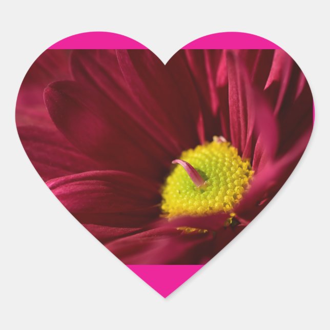 Pegatina En Forma De Corazón flower bloom (Anverso)