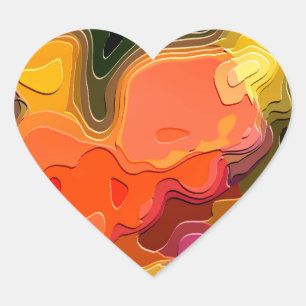 PEGATINA EN FORMA DE CORAZÓN FLOWER GARDEN