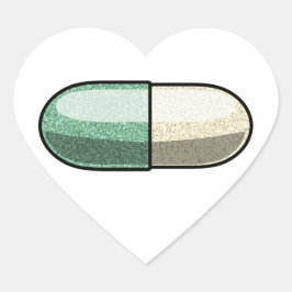 Pegatina En Forma De Corazón Fluoxetina con purpurina