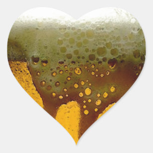 Pegatina En Forma De Corazón Foamy Beer