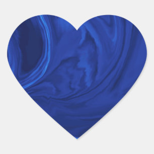 Pegatina En Forma De Corazón Fondo azul cobalto texturizado a mano