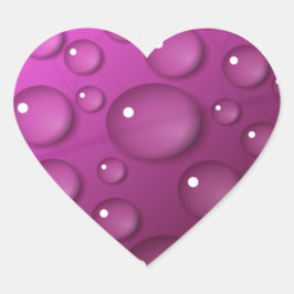 Pegatina En Forma De Corazón Fondo de caída de agua rosa