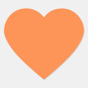 Pegatina En Forma De Corazón Fondo de color del Naranja Mango listo para person