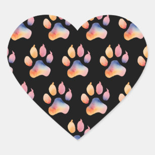 Pegatina En Forma De Corazón Fondo de impresión de rutas de agua
