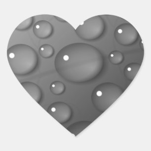 Pegatina En Forma De Corazón Fondo de lluvia gris