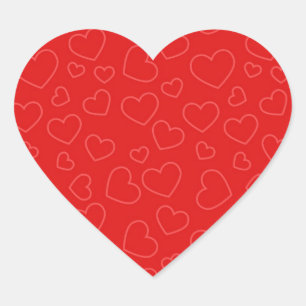 Pegatina En Forma De Corazón Fondo de los corazones rojos