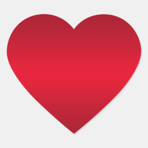 Pegatina En Forma De Corazón Fondo degradado rojo brillante