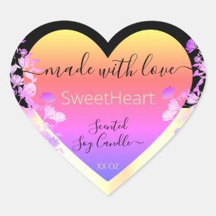 Pegatina En Forma De Corazón Forma cardíaca Producto Etiquetas de envasado Rain