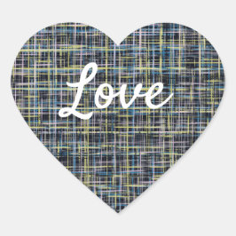 Pegatina En Forma De Corazón Forma de corazón de texto de amor Forma de cuadríc