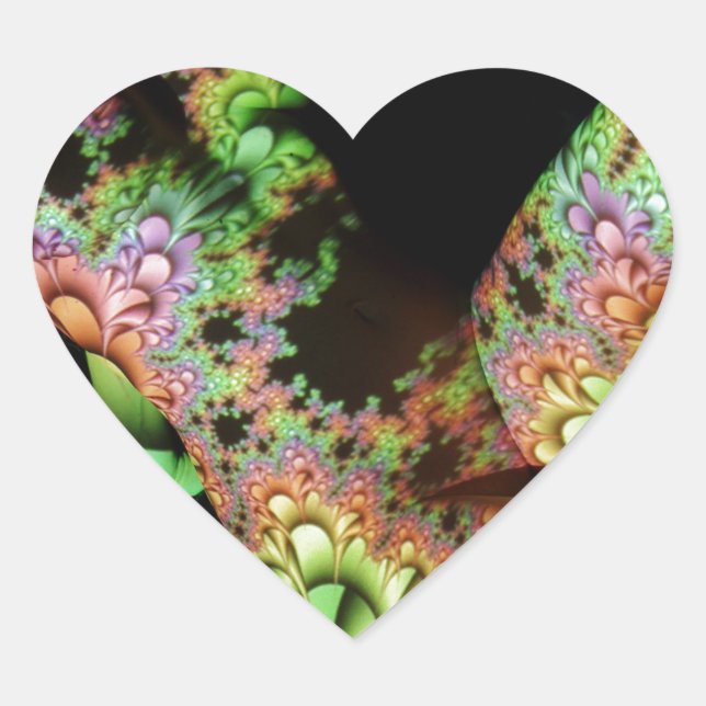 Pegatina En Forma De Corazón Formas abstractas (Anverso)