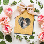 Pegatina En Forma De Corazón Foto boda Gracias<br><div class="desc">Tu foto y las palabras ¡Gracias! con letras blancas de moda,  estos pequeños pegatinas en forma de corazón son divertidos de usar como sellos para sobres,  como favores de partido,  y más. COINCIDIENDO elementos de nuestra colección.</div>