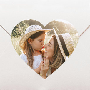Pegatina En Forma De Corazón Foto con forma de corazón Amor Personalizado