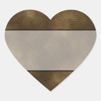 Pegatina En Forma De Corazón Foto de cuero marrón.