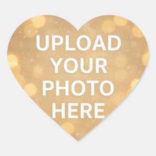 Pegatina En Forma De Corazón Foto personalizada